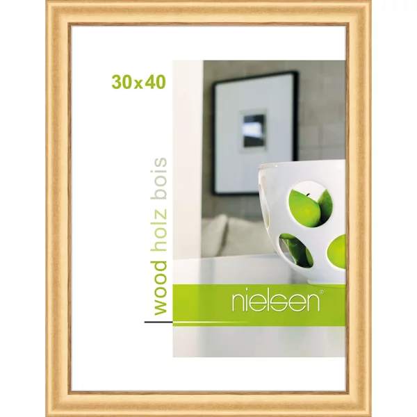 Cadre en bois Derby 30x40 cm | or | verre standard (2 mm)