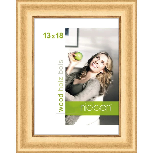 Cadre en bois Derby 13x18 cm | or | verre standard (2 mm)
