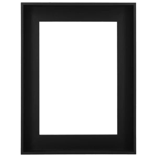 Schattenfugenrahmen Liora aus Eiche Echtholzfurnier 13x18 cm | Schwarz matt | Leerrahmen (ohne Glas und Rückwand)
