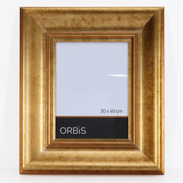 Barockrahmen La Reine nach Mass Gold | Normalglas (2 mm)