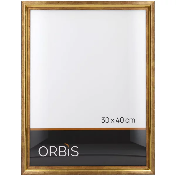 Bilderrahmen Neas aus Holz nach Mass Gold | Normalglas (2 mm)
