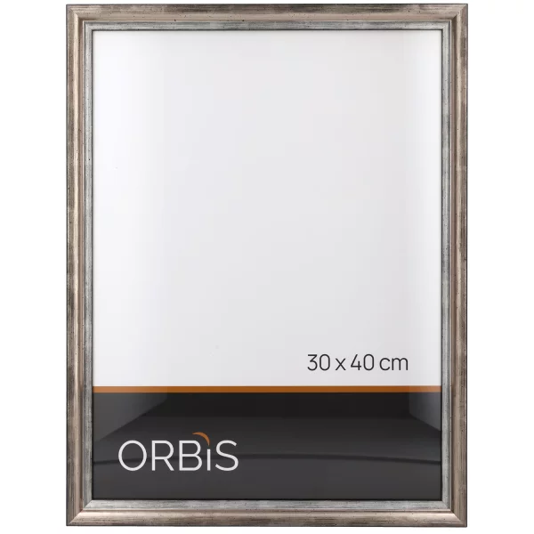 Bilderrahmen Neas aus Holz nach Mass Silber | Normalglas (2 mm)