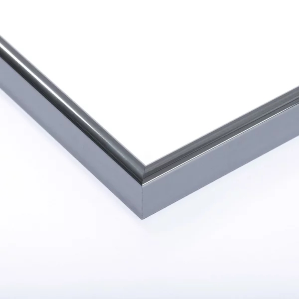 Alu Bilderrahmen Profil R 100x100 cm | platin glänzend | Normalglas (3 mm)