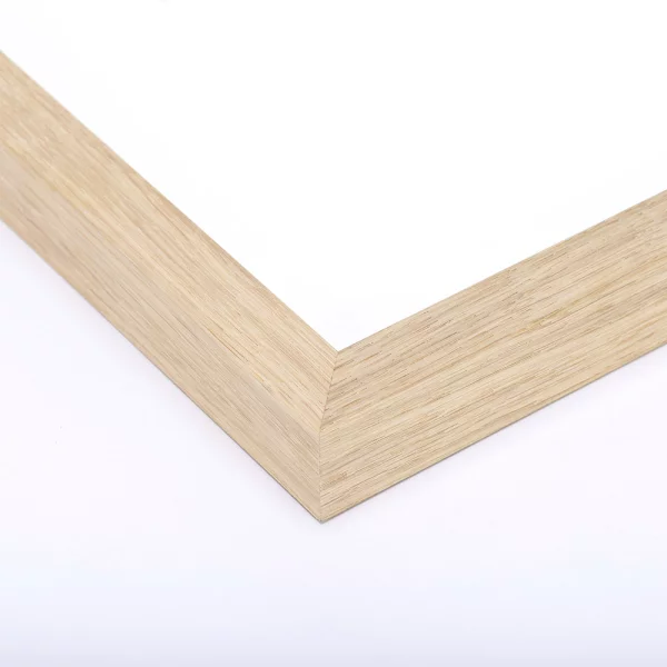 Holz Bilderrahmen aus Buche, Ahorn, Eiche & Walnuss 80x80 cm | Eiche natur | Normalglas (3 mm)