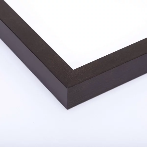 Holz Bilderrahmen aus Buche, Ahorn, Eiche & Walnuss - nach Maß Buche dunkelbraun lasiert | Normalglas (3 mm)