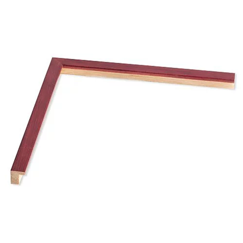 Holz Bilderrahmen Jupiter 15x20 | rot gebeizt | Normalglas (2 mm)