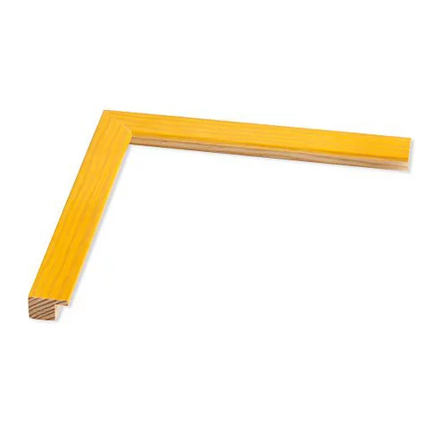 Holz Bilderrahmen Cedrella 10x15 | gelb gebeizt | Normalglas (2 mm)