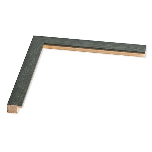 Holz Bilderrahmen Cedrella 10x15 | gruen gebeizt | Normalglas (2 mm)