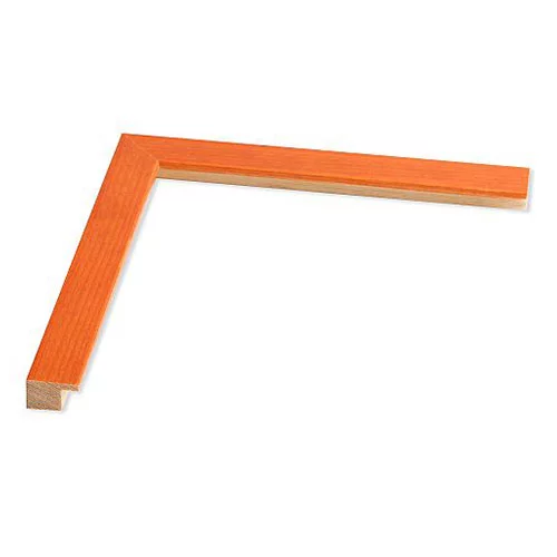Holz Bilderrahmen Cedrella 10x15 | orange gebeizt | Normalglas (2 mm)
