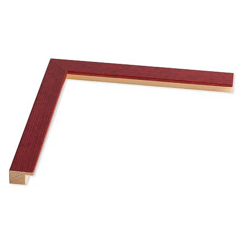 Holz Bilderrahmen Cedrella 10x15 | rot gebeizt | Normalglas (2 mm)