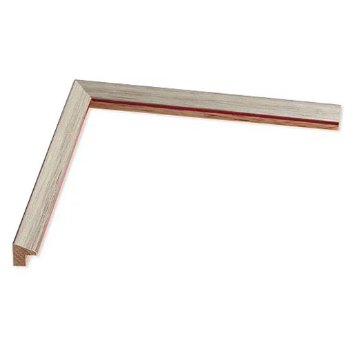 Holz Bilderrahmen Bavaria 10x15 | Bavaria Silber, pflaume unterlegt | Normalglas (2 mm)