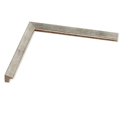 Holz Bilderrahmen Bavaria Nobile 24x30 | Muenchner Silber | Normalglas (2 mm)