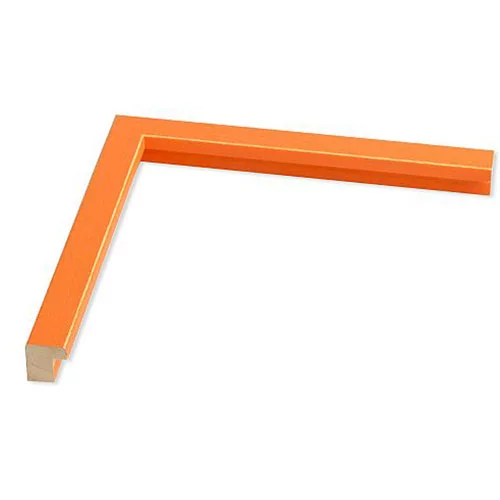 Holz Bilderrahmen Galatea Pittura 20x28 | orange, Kante aufgeschliffen | Normalglas (2 mm)