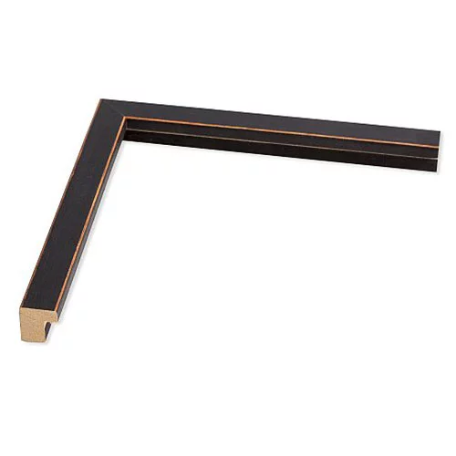 Holz Bilderrahmen Galatea 10x15 | schwarz, Kante aufgeschliffen | Normalglas (2 mm)