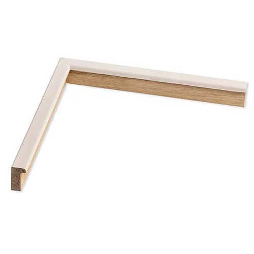 Holz Bilderrahmen Lupus 24x30 | weiss gekalkt | Normalglas (2 mm)
