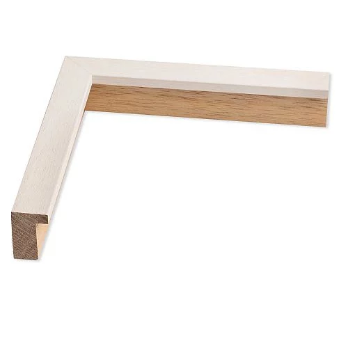 Holz Bilderrahmen Bellvina 40x50 | weiss gekalkt | Normalglas (2 mm)