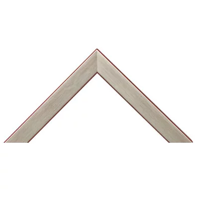 Holz Bilderrahmen Bavaria 40x50 | Bavaria Silber, rot unterlegt | Normalglas (2 mm)