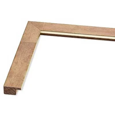 Holz Bilderrahmen Auriga 15x20 | elfenbein meliert, Kamte platin | Normalglas (2 mm)
