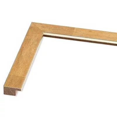 Holz Bilderrahmen Auriga 15x20 | sand meliert, Kante platin | Normalglas (2 mm)