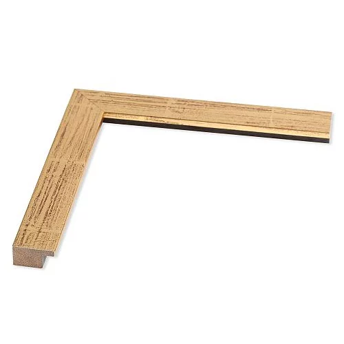 Holz Bilderrahmen Auriga Nobile 24x30 | Prager Gold matt | Normalglas (2 mm)