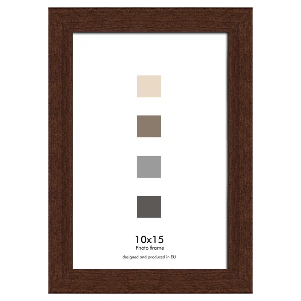 Cadre en bois Japon (MDF) 10x15 cm | brun foncé | verre standard (2 mm)