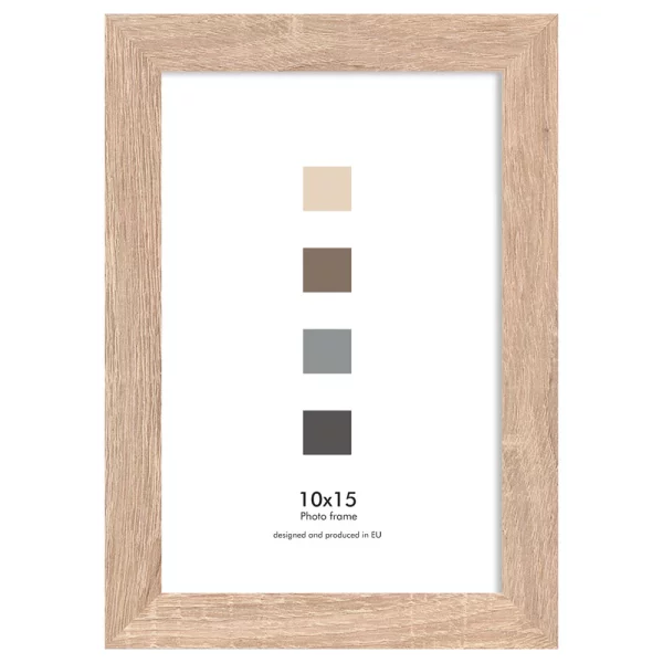 Cadre en bois Oslo (MDF) 21x29,7 cm (A4) | brun clair | verre standard (2 mm)