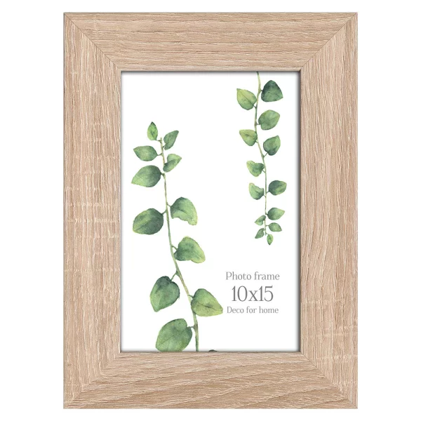 Cadre en bois Narvik (MDF) 10x15 cm | brun clair | verre standard (2 mm)