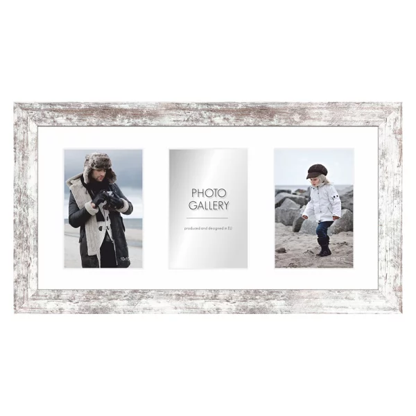 Cadre multi photos Narvik pour 3 photos 23x46 cm (3x 10x15 cm) | shabby | verre standard (2 mm)