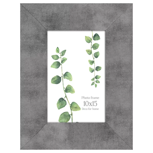 Cadre en bois Lahti (MDF) 10x15 cm | béton | verre standard (2 mm)