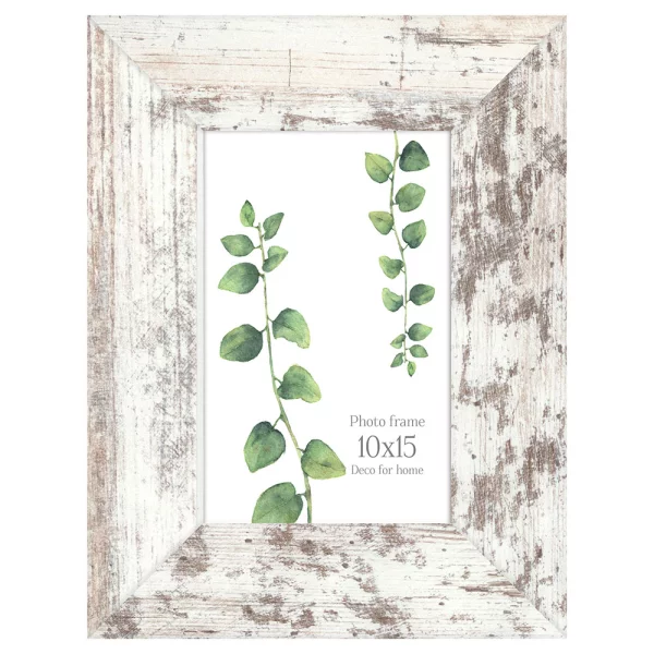 Cadre en bois Lahti (MDF) 10x15 cm | shabby | verre standard (2 mm)