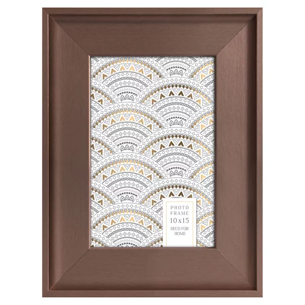 Cadre en bois Londres (MDF) 14,8x21 cm (A5) | or foncé | verre standard (2 mm)