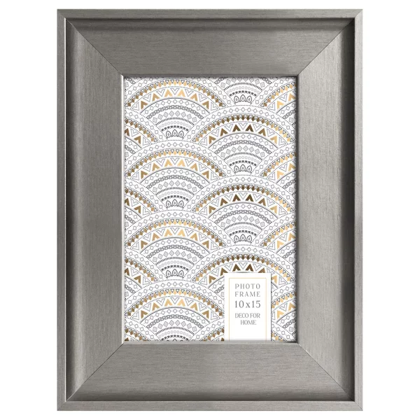 Holz Bilderrahmen London (MDF) 10x15 cm | dunkelgrau | Normalglas (2 mm)