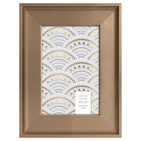Cadre en bois Londres (MDF) 14,8x21 cm (A5) | or brillant | verre standard (2 mm)