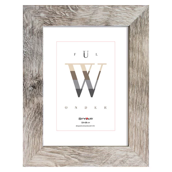 Holz Bilderrahmen Yellowstone (MDF) 13x18 cm | hellbraun | Normalglas (2 mm)