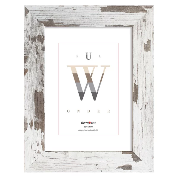 Cadre en bois Yellowstone (MDF) 10x15 cm | shabby | verre standard (2 mm)