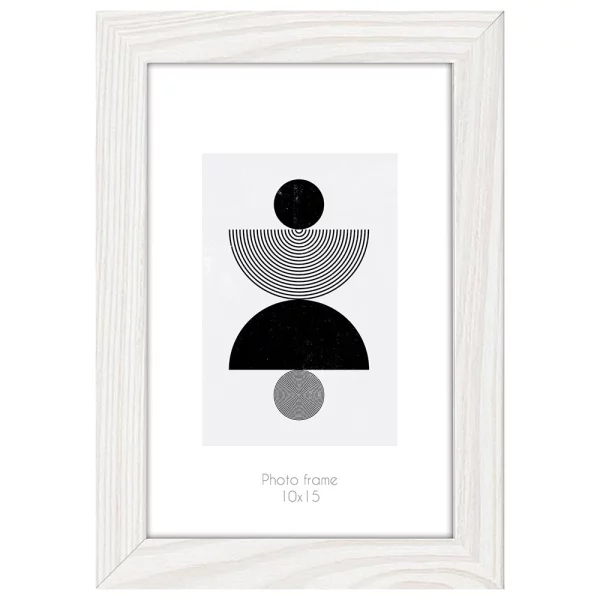 Cadre en bois Kyoto (MDF) 10x15 cm | blanc | verre standard (2 mm)