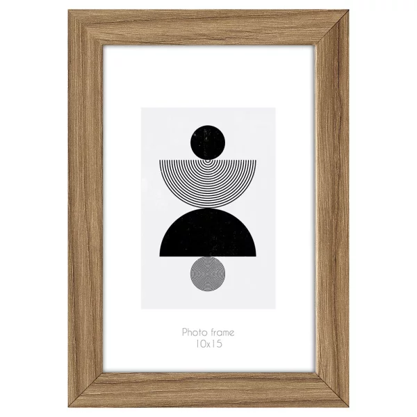 Cadre en bois Kyoto (MDF) 10x15 cm | brun | verre standard (2 mm)