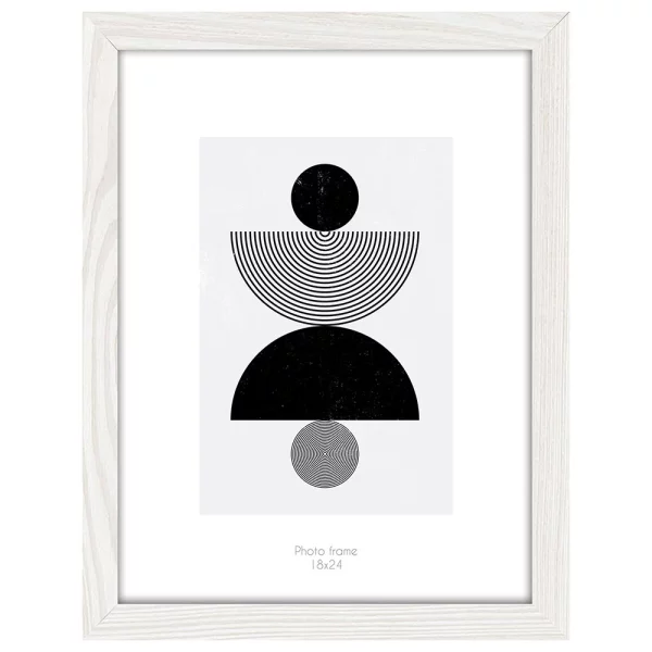 Cadre en bois Kyoto (MDF) 18x24 cm | blanc | verre standard (2 mm)