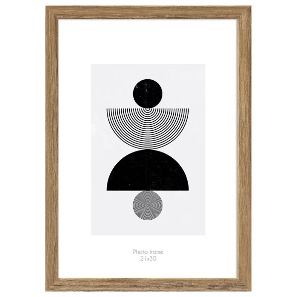 Holz-Bilderrahmen Kyoto (MDF) 21x30 cm | Braun | Normalglas (2 mm)