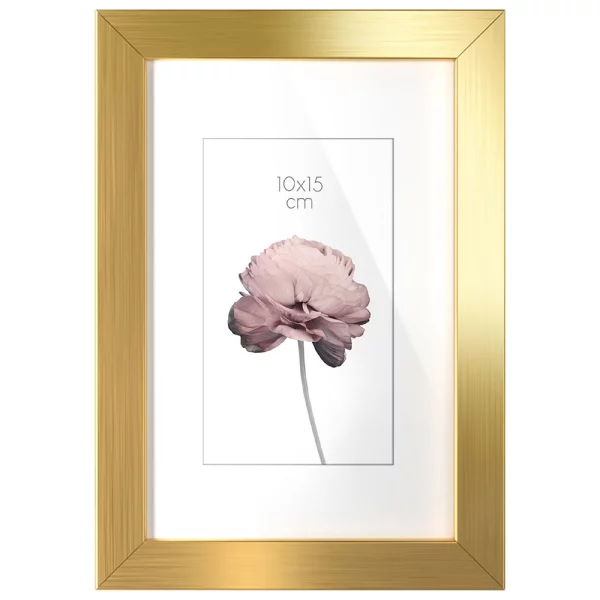 Cadre en bois Prague (MDF) 10x15 cm | or | verre standard (2 mm)