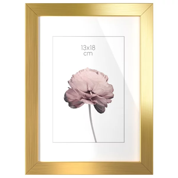 Cadre en bois Prague (MDF) 13x18 cm | or | verre standard (2 mm)