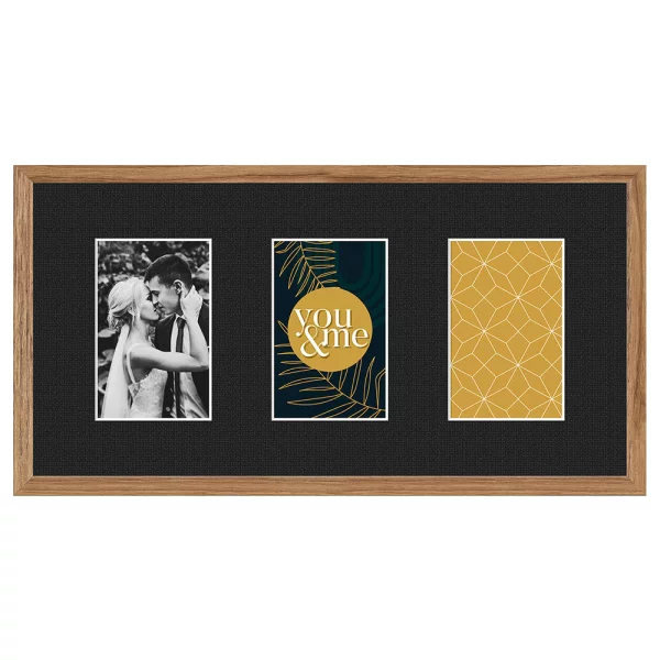 Cadre multi photos Kyoto Black pour 3 photos 10x15 cm 3x10x15 cm | brun | verre standard (2 mm)