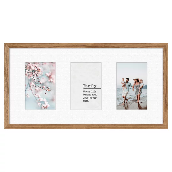 Cadre multi photos Kyoto White pour 3 photos 10x15 cm 3x10x15 cm | brun | verre standard (2 mm)