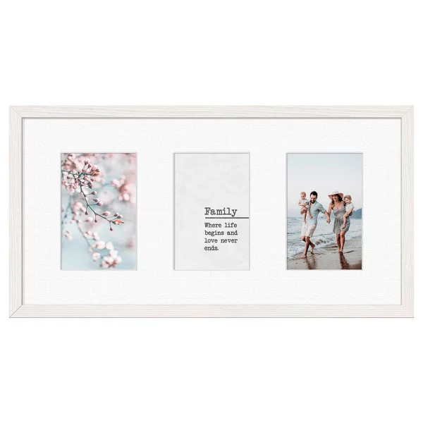 Cadre multi photos Kyoto White pour 3 photos 10x15 cm 3x10x15 cm | blanc | verre standard (2 mm)