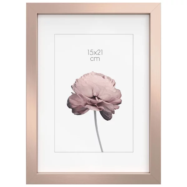 Cadre en bois Prague (MDF) 30x40 cm | rose doré | verre standard (2 mm)