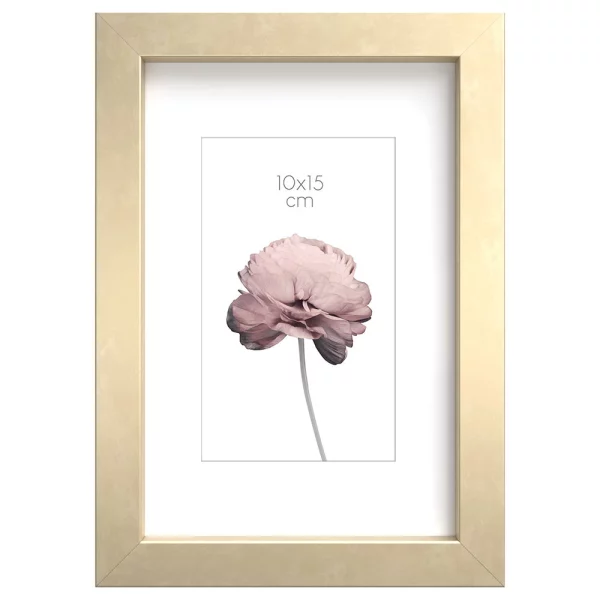 Cadre en bois Prague (MDF) 10x15 cm | champagne | verre standard (2 mm)
