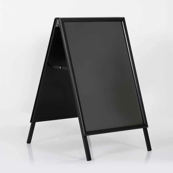 Kundenstopper Outdoor 32 mm Gehrung 42x59,4 cm (A2) | schwarz | Kunstglas mattiert (1 mm)