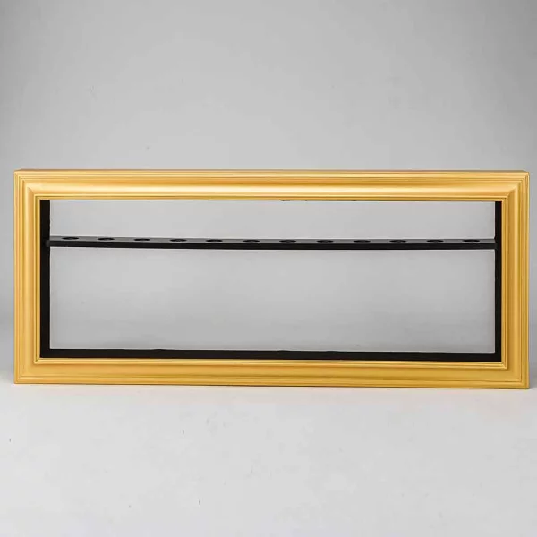 Bilderrahmen mit Weinregal 40x120 cm | gold