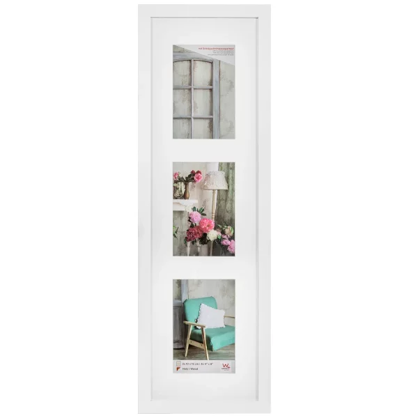 Cadre multi photos Stockholm pour 3 photos 10x15 cm 3x10x15 cm | blanc | verre standard (2 mm)