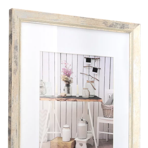 Cadre en plastique Chalet avec passe-partout 10x15 cm | naturel | verre standard (2 mm)
